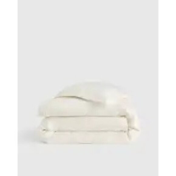 Quince 100% European Linen Double Flange Duvet 1PC Ivory Full/Queen -NEW- - Picture 7 of 8